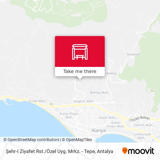 Şehr-I Ziyafet Rst. / Özel Uyg. Mrkz. - Tepe map