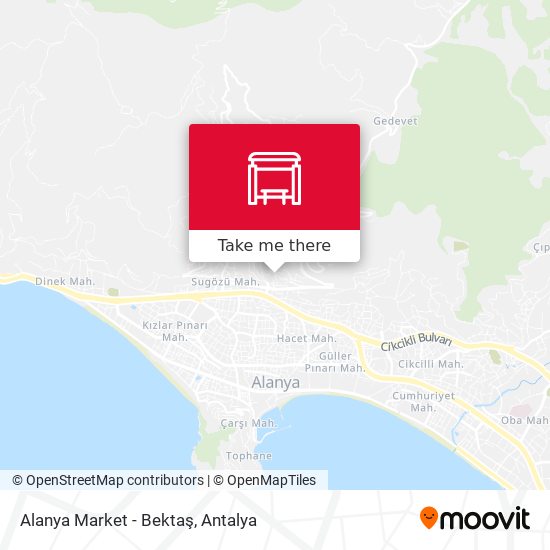 Alanya Market - Bektaş map