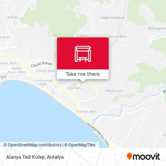 Alanya Ted Koleji map