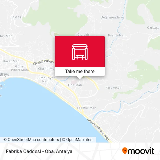 Fabrika Caddesi - Oba map