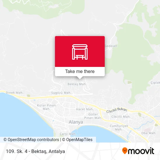 109. Sk. 4 - Bektaş map