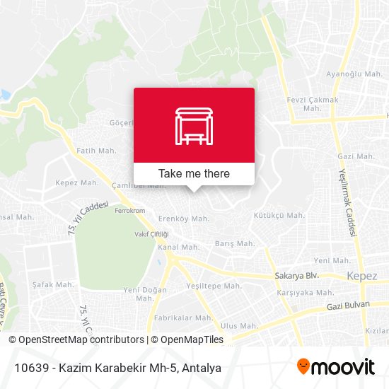 10639 - Kazim Karabekir Mh-5 map