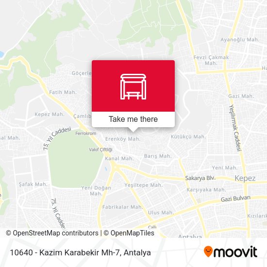 10640 - Kazim Karabekir Mh-7 map