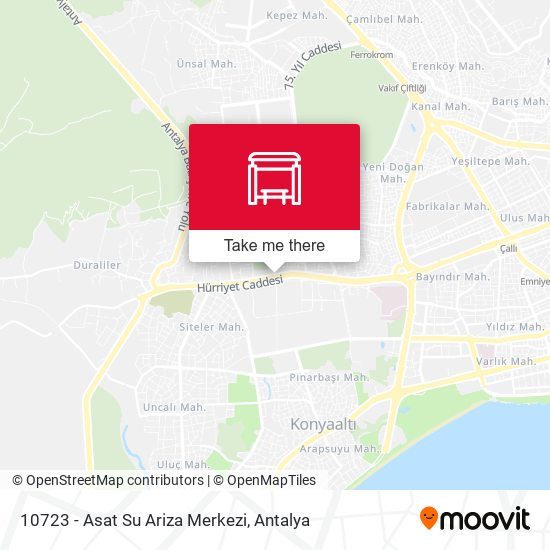 10723 - Asat Su Ariza Merkezi map
