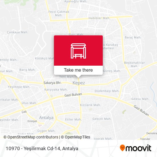 10970 - Yeşilirmak Cd-14 map