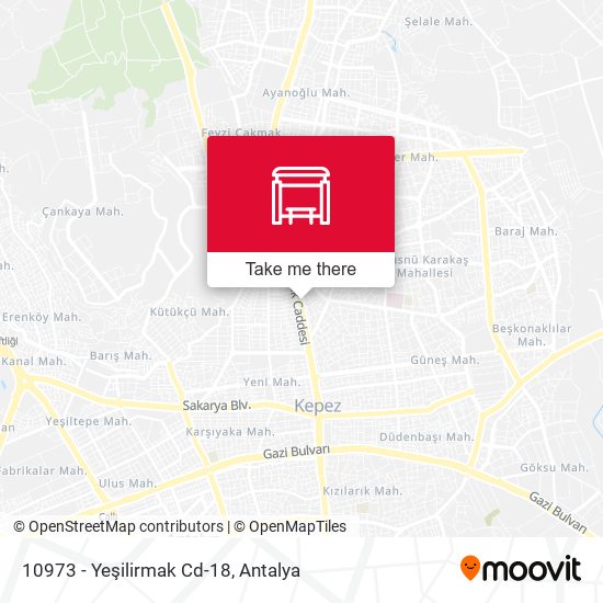 10973 - Yeşilirmak Cd-18 map