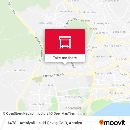 11478 - Antalyali Hakki Çavuş Cd-3 map