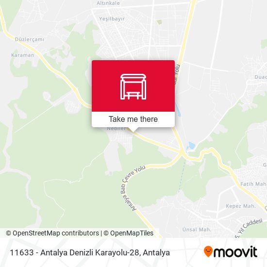11633 - Antalya Denizli Karayolu-28 map