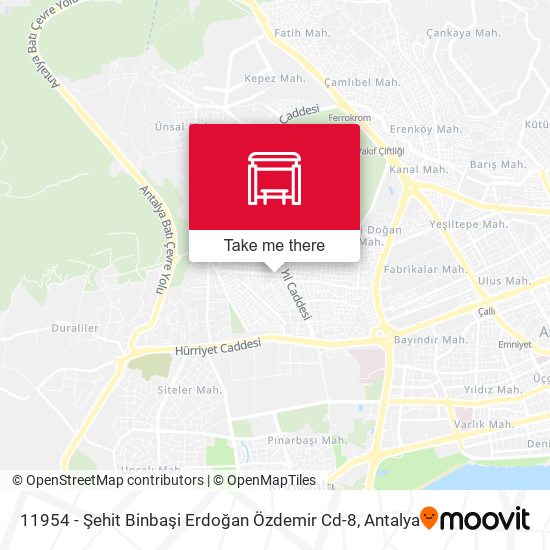 11954 - Şehit Binbaşi Erdoğan Özdemir Cd-8 map