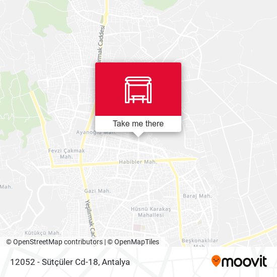 12052 - Sütçüler Cd-18 map