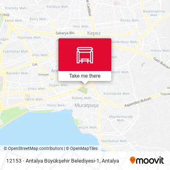 12153 - Antalya Büyükşehir Belediyesi-1 map