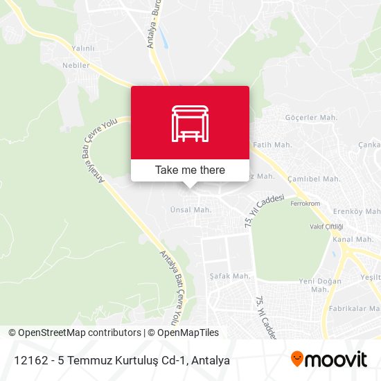 12162 - 5 Temmuz Kurtuluş Cd-1 map