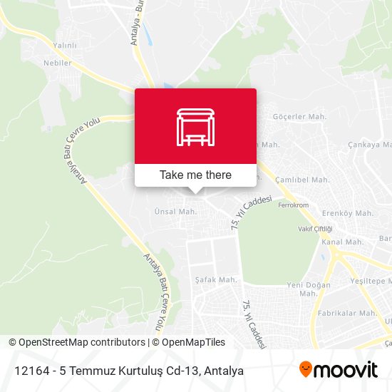 12164 - 5 Temmuz Kurtuluş Cd-13 map