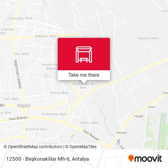 12500 - Beşkonaklilar Mh-6 map
