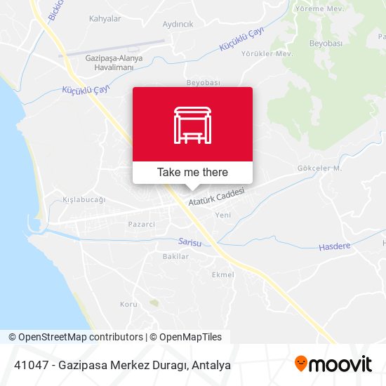41047 - Gazipasa Merkez Duragı map