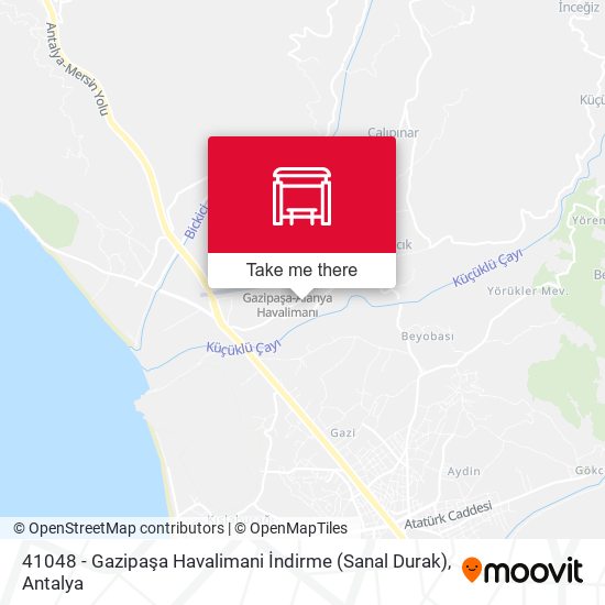 41048 - Gazipaşa Havalimani İndirme (Sanal Durak) map