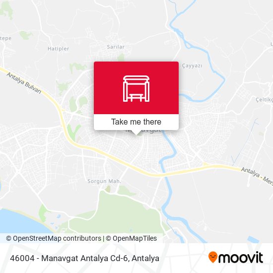 46004 - Manavgat Antalya Cd-6 map