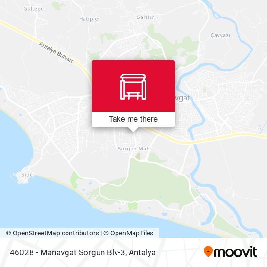 46028 - Manavgat Sorgun Blv-3 map