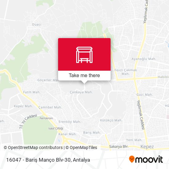 16047 - Bariş Manço Blv-30 map