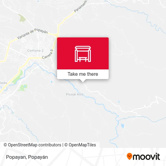 Mapa de Popayan