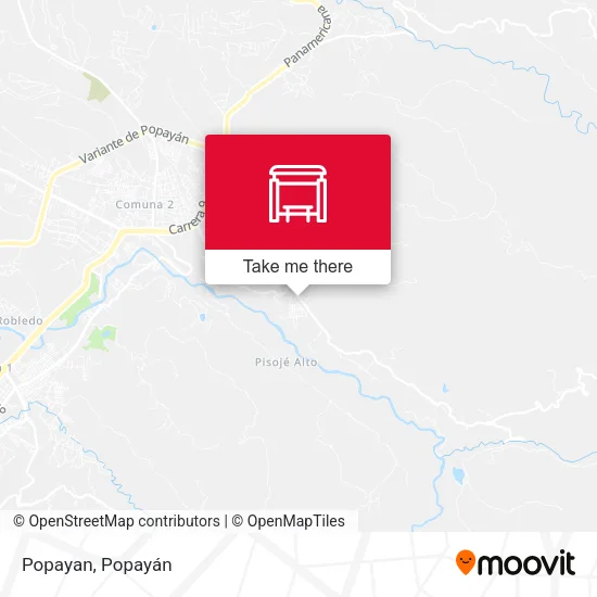 Mapa de Popayan
