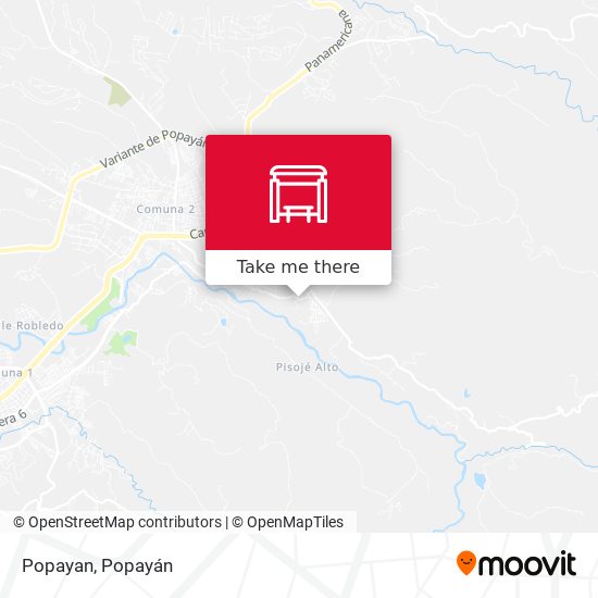 Mapa de Popayan