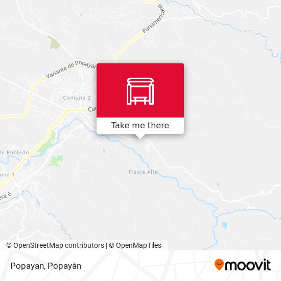 Mapa de Popayan