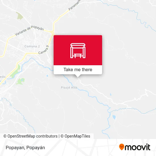 Mapa de Popayan