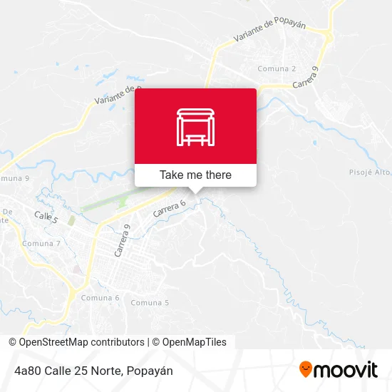 Mapa de 4a80 Calle 25 Norte