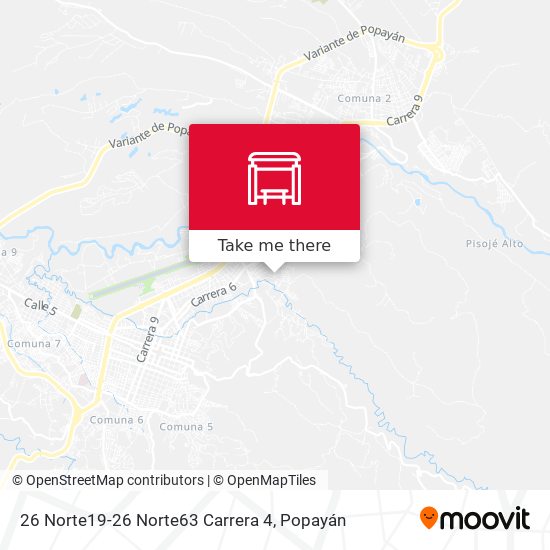 Mapa de 26 Norte19-26 Norte63 Carrera 4