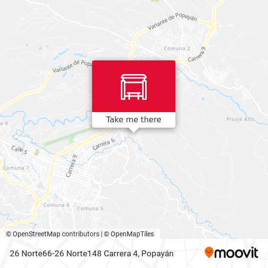 Mapa de 26 Norte66-26 Norte148 Carrera 4