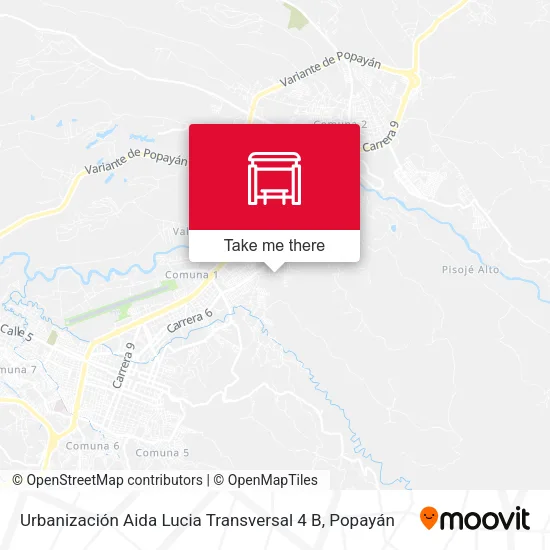 Mapa de Urbanización Aida Lucia Transversal 4 B