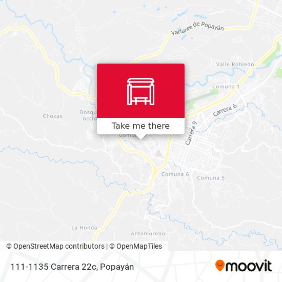 Mapa de 111-1135 Carrera 22c