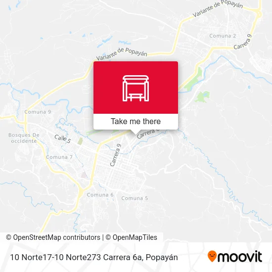 Mapa de 10 Norte17-10 Norte273 Carrera 6a