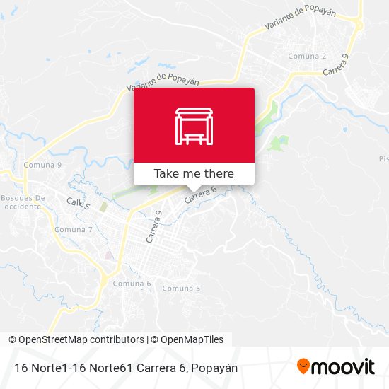 16 Norte1-16 Norte61 Carrera 6 map