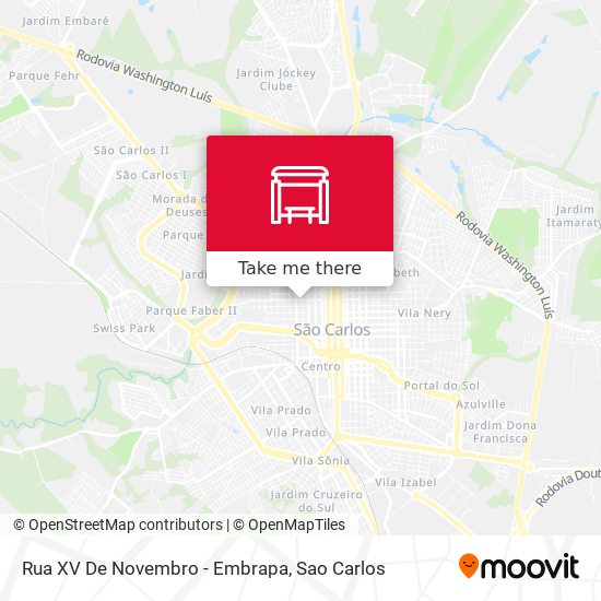 Rua XV De Novembro - Embrapa map