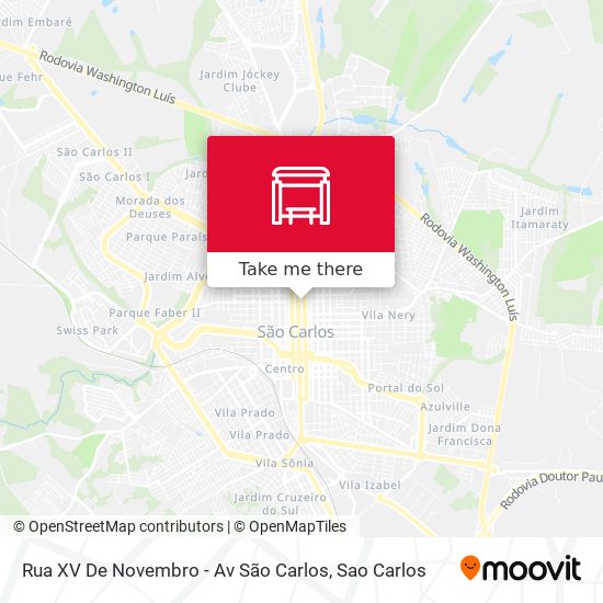 Rua XV De Novembro - Av São Carlos map