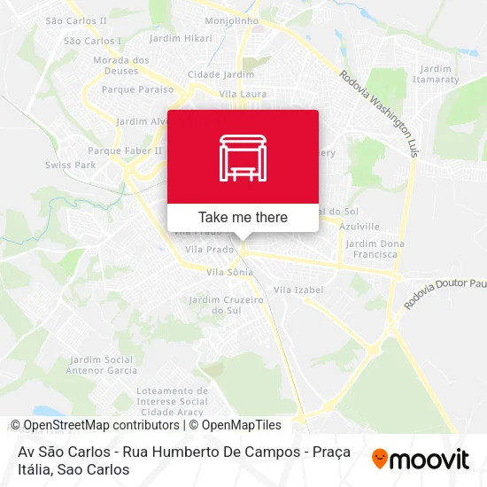 Av São Carlos - Rua Humberto De Campos - Praça Itália map