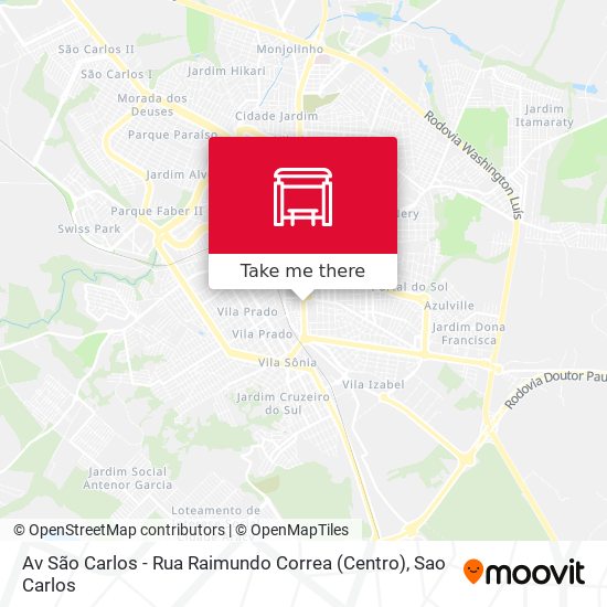 Mapa Av São Carlos - Rua Raimundo Correa (Centro)