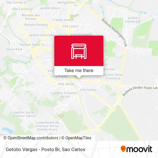 Getúlio Vargas - Posto Br map