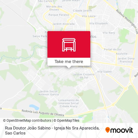 Rua Doutor João Sábino - Igreja Ns Sra Aparecida map