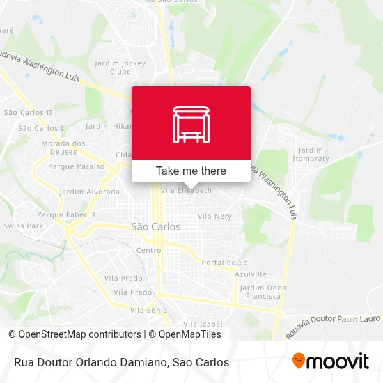 Rua Doutor Orlando Damiano map