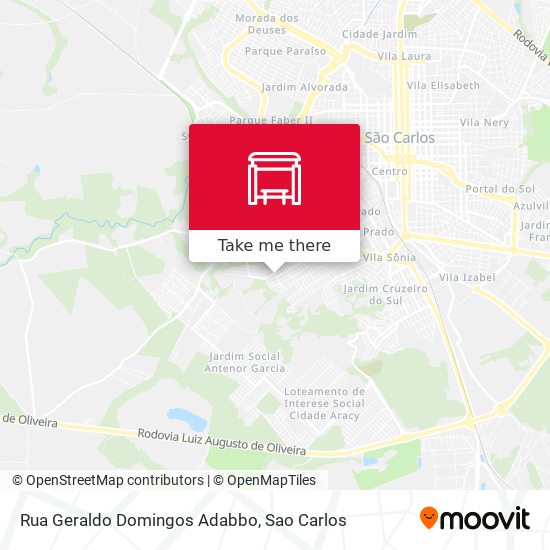 Mapa Rua Geraldo Domingos Adabbo