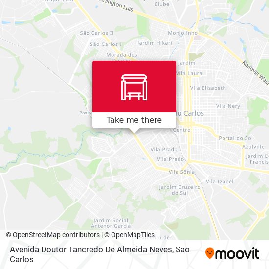 Mapa Avenida Doutor Tancredo De Almeida Neves