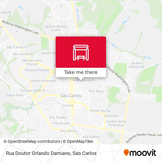 Rua Doutor Orlando Damiano map