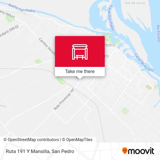 Ruta 191 Y Mansilla map