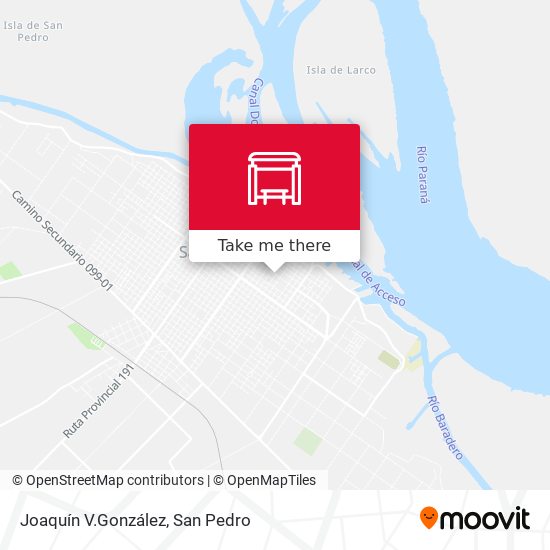 Joaquín V.González map