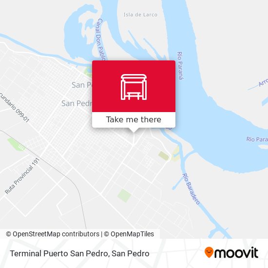 Terminal Puerto San Pedro map