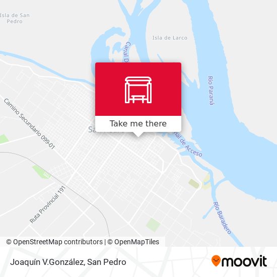 Joaquín V.González map