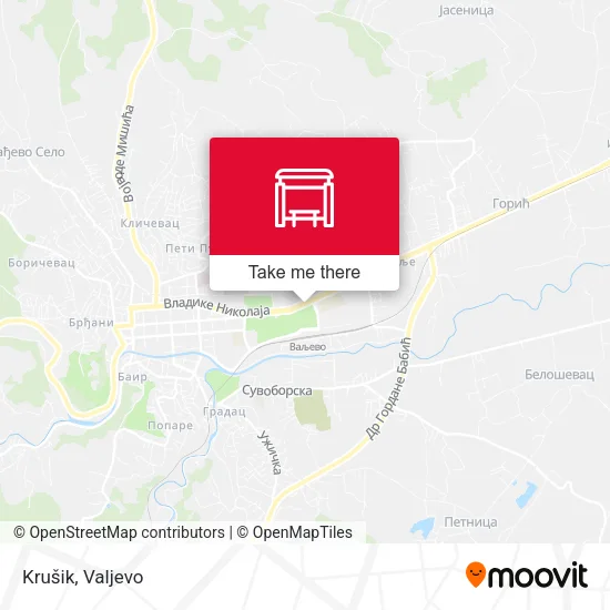 Krušik map